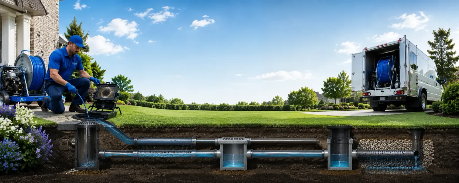 Outdoor drain cleaning information for New Hampton, MO